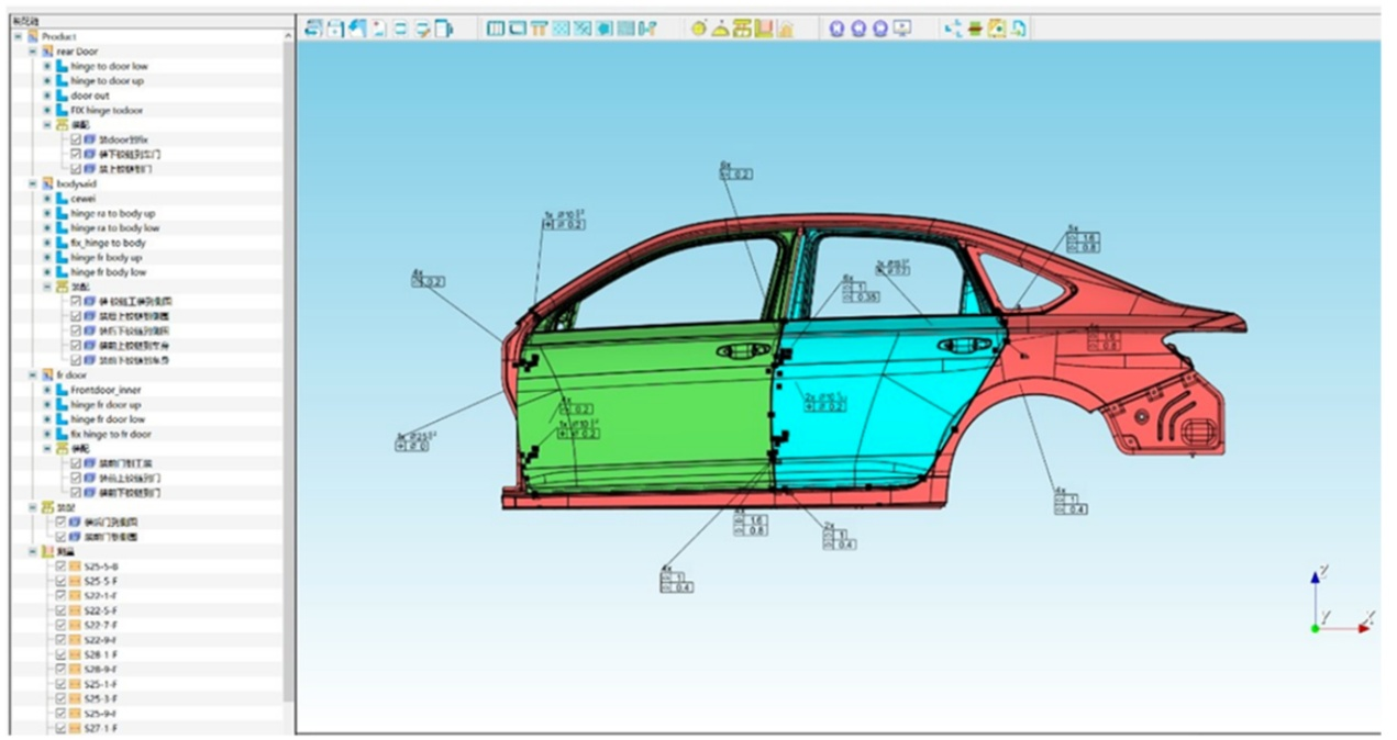 DTAS 3D Tolerance Analysis and Dimension Chain Calculation: A Case Study of Tolerance Analysis for Automotive Body