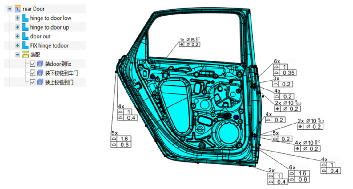 DTAS 3D Tolerance Analysis and Dimension Chain Calculation: A Case Study of Tolerance Analysis for Automotive Body
