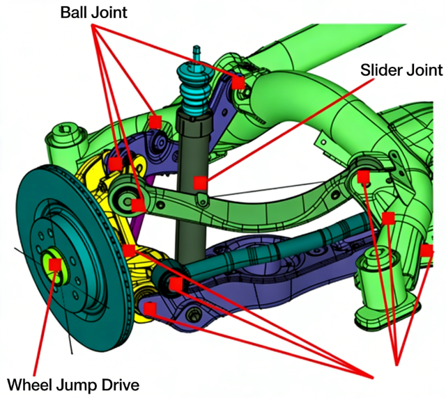Multi-Constraint Suspension Analysis with DTAS 3D